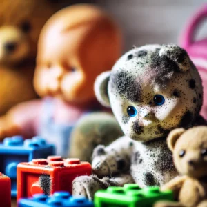 black mold on child toys