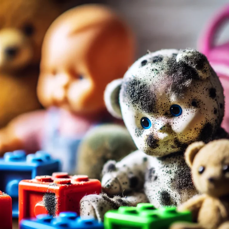 black mold on child toys